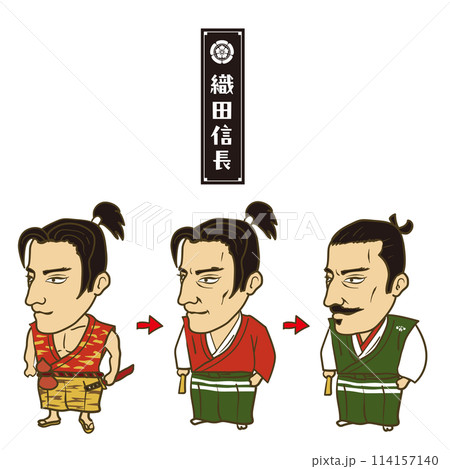 イラスト：日本の戦国時代　織田信長の成長 114157140