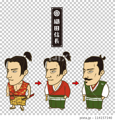 イラスト：日本の戦国時代　織田信長の成長 114157140