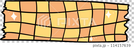 Retro groovy school supplies tape back to school doodle drawing Retro groovy school supplies tape back to school doodle drawing 114157639