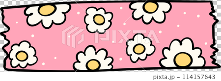 Retro groovy school supplies tape back to school  doodle drawing 114157643