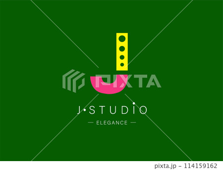 Bundle Minimalistic Logos. Monogram of letters J. for business card Bundle Minimalistic Logos. Monogram of letters J. for business card 114159162
