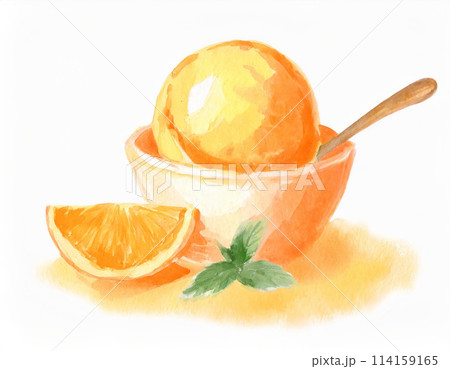 水彩画のシャーベットのイラスト 水彩画のシャーベットのイラスト 114159165