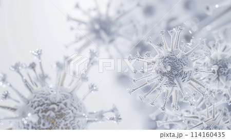 Virus background. 3d illustration.	AI-generated item 114160435
