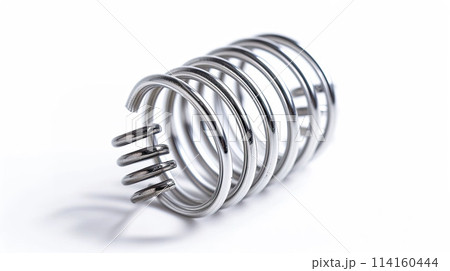 Metal spiral on a white background.	AI-generated item 114160444