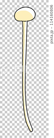 Loose and simple Enoki mushroom, solid color 114160806