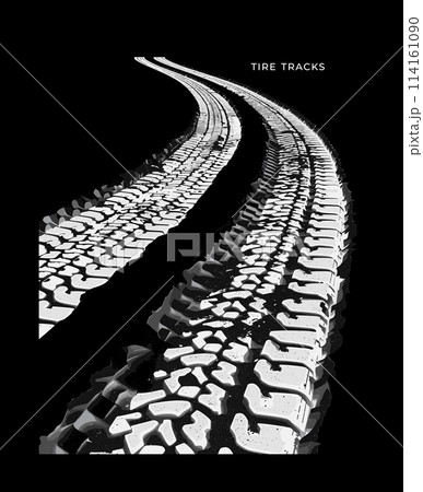 Tire tracks vector illustration Tire tracks vector illustration 114161090