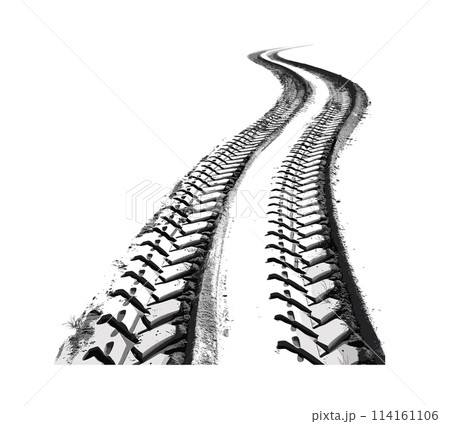 Tire tracks vector illustration 114161106