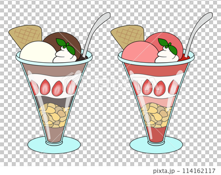 Chocolate and strawberry parfait set (with main line) 114162117