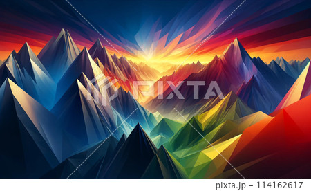 mountains on snow 114162617