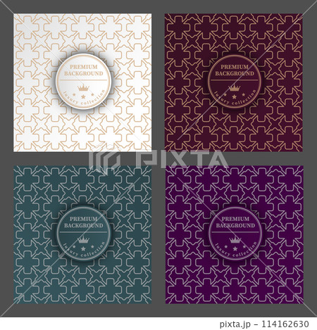 A set of spectacular luxurious patterns. Template for covers, prints, interior design, packaging, premium products and creative ideas 114162630