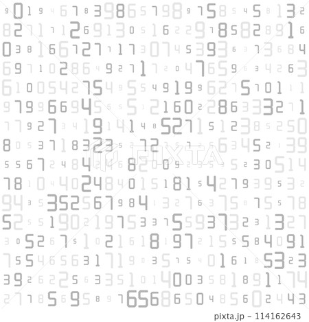 The matrix. A background with a chaotic arrangement of numbers. Technological cyberspace. decimal encoding of data. Background for thematic ideas 114162643
