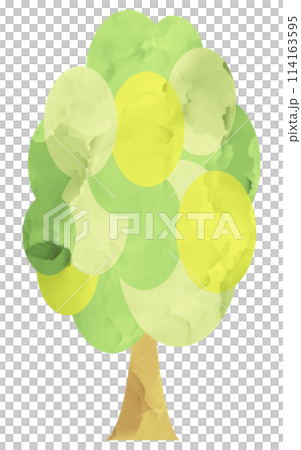 イラスト素材 木 植物 水彩 手描き イラスト素材 木 植物 水彩 手描き 114163595
