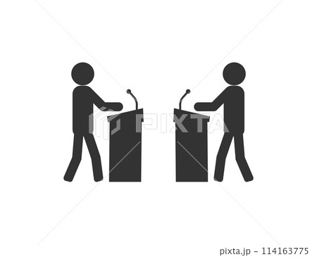 Debate, communication, discussion icon. Vector illustration. 114163775