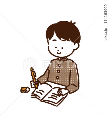 勉強する男の子 勉強する男の子 114163900