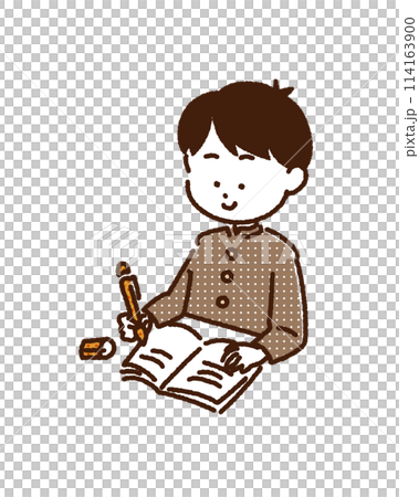 勉強する男の子 勉強する男の子 114163900