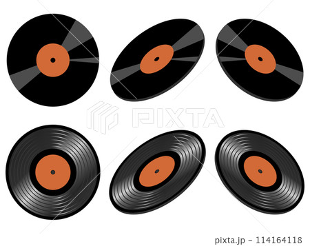 レコードのアイコン6種セット 114164118