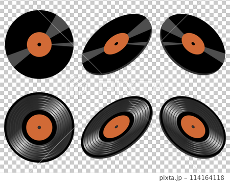 レコードのアイコン6種セット 114164118