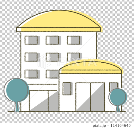 社會福利設施插畫素材建築插畫圖標 社會福利設施插畫素材建築插畫圖標 114164640