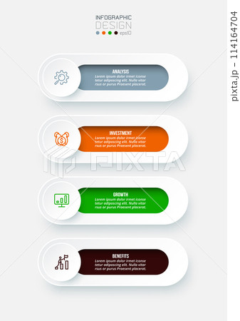 Infographic template business concept with workflow. 114164704