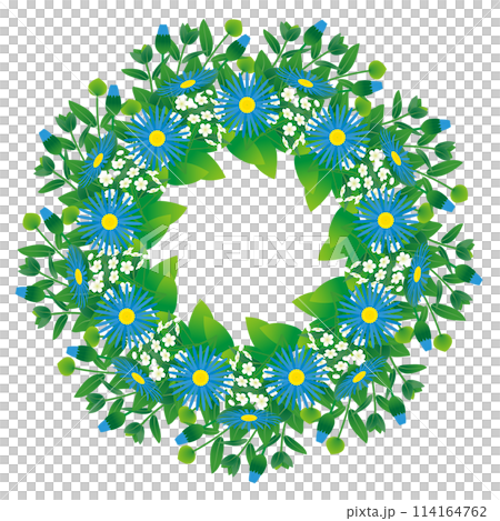 Cute flower wreath image and circle frame Cute flower wreath image and circle frame 114164762