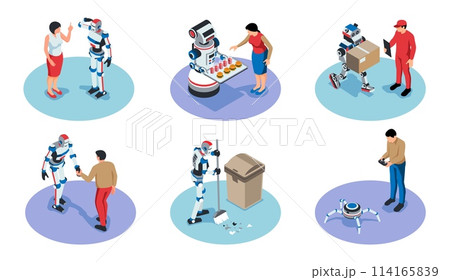 Robots isometric mini-compositions set Robots isometric mini-compositions set 114165839
