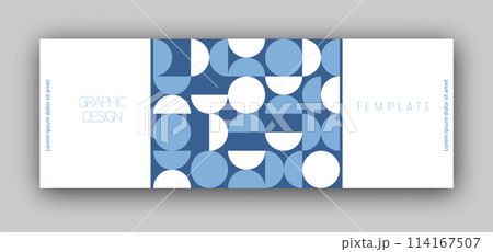 The layout of the geometric design of a creative cover, booklet or brochure The layout of the geometric design of a creative cover, booklet or brochure 114167507