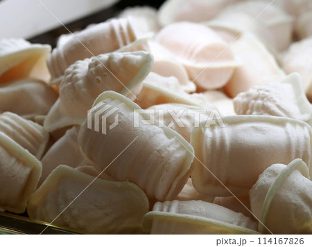 Traditional portuguese sweet called Ovos moles de Aveiro. 114167826