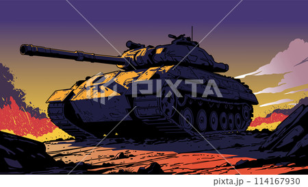 War tank vector War tank vector 114167930