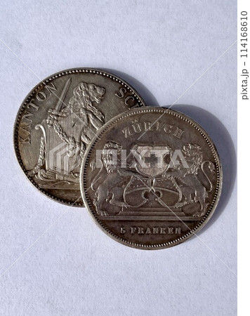 スイス5フラン銀貨　射撃祭ターラー銀貨　自由とライオン 114168610