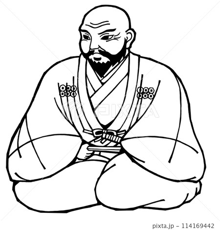 戦国武将・真田幸隆（モノクロ） 114169442