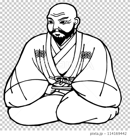 戦国武将・真田幸隆（モノクロ） 114169442