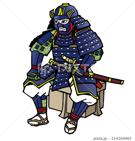 Sengoku warlord, Masanobu Kosaka - Stock Illustration [114169465