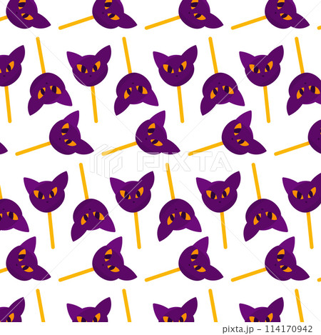 cake pop vector sweet halloween cat scary 114170942