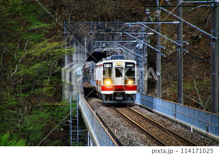 芽吹きの春を迎えた奥鬼怒路を行く… 川治湯元駅にて『6050系』 芽吹きの春を迎えた奥鬼怒路を行く… 川治湯元駅にて『6050系』 114171025