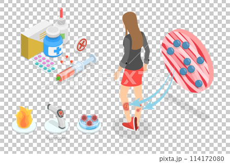 3D Isometric Flat Conceptual Illustration of MRSA Superbug, Methicillin Resistant Staphylococcus Aureus 3D Isometric Flat Conceptual Illustration of MRSA Superbug, Methicillin Resistant Staphylococcus Aureus 114172080