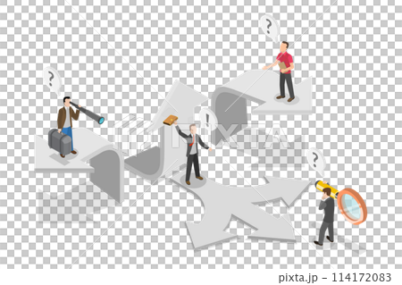 3D Isometric Flat Conceptual Illustration of Alternative Pathway, Future Cirection Concern and Struggle 3D Isometric Flat Conceptual Illustration of Alternative Pathway, Future Cirection Concern and Struggle 114172083
