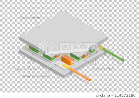 3D Isometric Flat Conceptual Illustration of Thermoelectric Module, Educational Schema 3D Isometric Flat Conceptual Illustration of Thermoelectric Module, Educational Schema 114172186