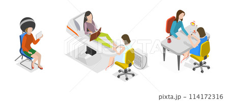 3D Isometric Flat Conceptual Illustration of Manicure And Pedicure, Fashion Club for Spa and Body Care 3D Isometric Flat Conceptual Illustration of Manicure And Pedicure, Fashion Club for Spa and Body Care 114172316