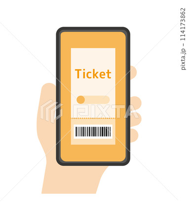 スマホを持つ手 電子チケット スマホを持つ手 電子チケット 114173862