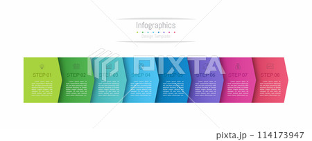 Infographic 8 options design elements for your business data. Vector Illustration. Infographic 8 options design elements for your business data. Vector Illustration. 114173947