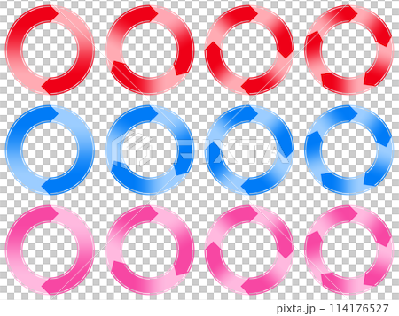 4 types of cycle diagrams, 3-color set① 114176527