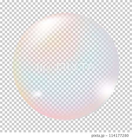Illustration of a single soap bubble 114177280