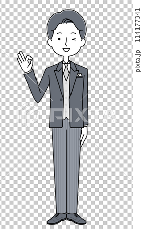 穿導演服的男人插畫 穿導演服的男人插畫 114177341