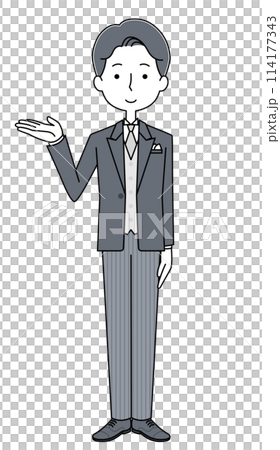 穿導演服的男人插畫 穿導演服的男人插畫 114177343