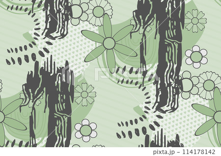 Seamless abstract pattern. Bright colors. Fashion textiles, fabric, packaging. Seamless abstract pattern. Bright colors. Fashion textiles, fabric, packaging. 114178142