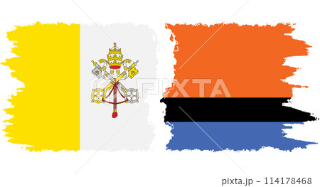 Chagos and Vatican grunge flags connection vector 114178468