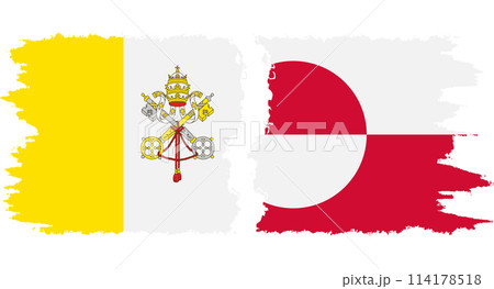 Greenland and Vatican grunge flags connection vector Greenland and Vatican grunge flags connection vector 114178518