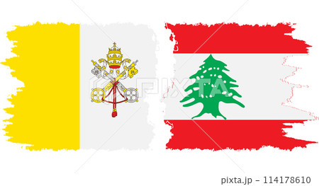 Lebanon and Vatican grunge flags connection vector Lebanon and Vatican grunge flags connection vector 114178610
