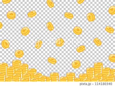 Many point coins background vector image: Horizontal Many point coins background vector image: Horizontal 114180340