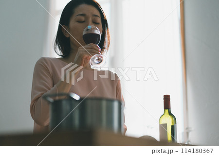 a forty-something woman a forty-something woman 114180367